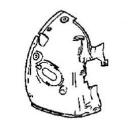 binnenscherm, plastic, voor, links Renault Megane, 2002-2009