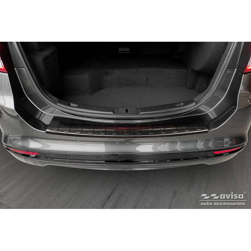 Zwart RVS Achterbumperprotector  Ford Mondeo V Hatchback/Sedan 2014-2019 & FL 2019- 'Ribs'