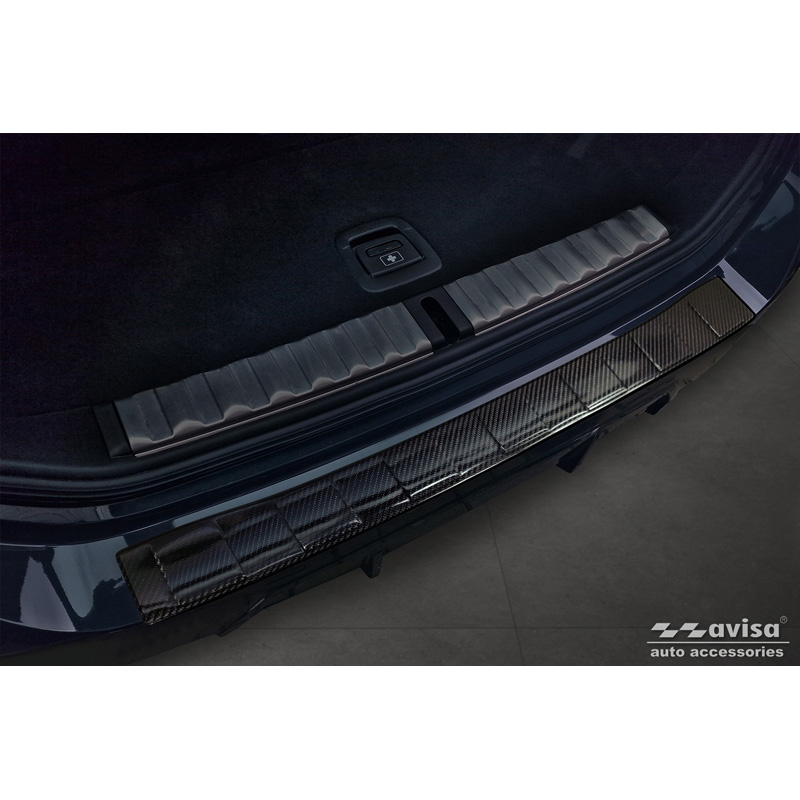 Echt 3D Carbon Achterbumperprotector  BMW 3 Touring (G21) Facelift 2022- 'Ribs'