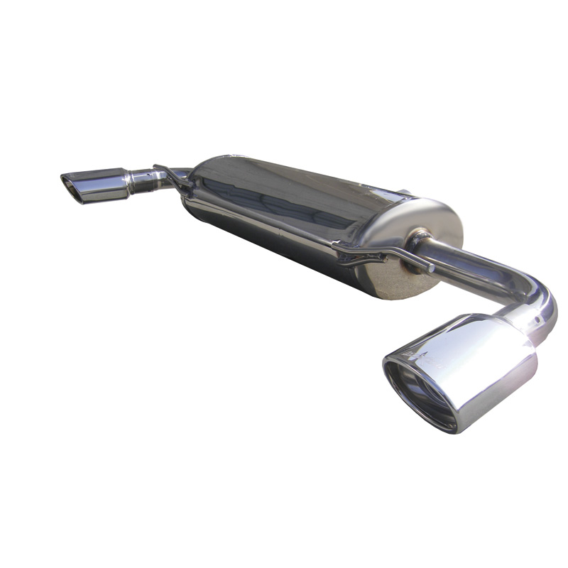 100% RVS Sportuitlaat  Audi TT (8J) 2.0 TFSI 200pk 2006- Duplex 1x120x80mm Oblique