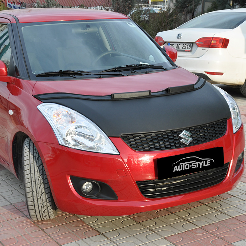 Motorkapsteenslaghoes  Suzuki Swift MK7 2010- zwart