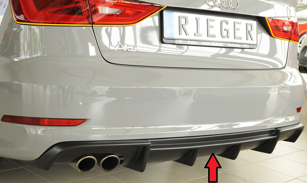 Achter Skirt Audi A3 8V 12-16 S-line Rieger ABS