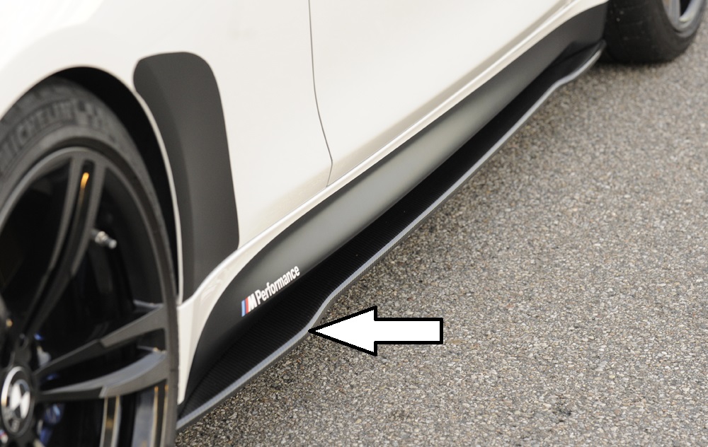 Zijskirt BMW M3 F80 2014-...  Echt carbon Rieger