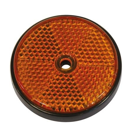 Reflector rond 70mm oranje bulk