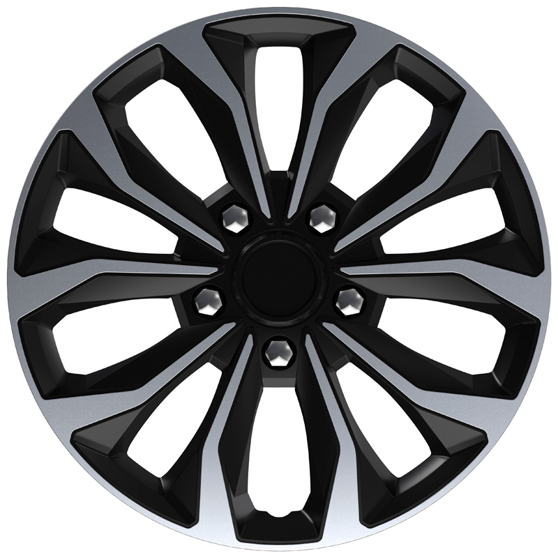 4-Delige Wieldoppenset Hornet Pro 14-inch zilver/zwart