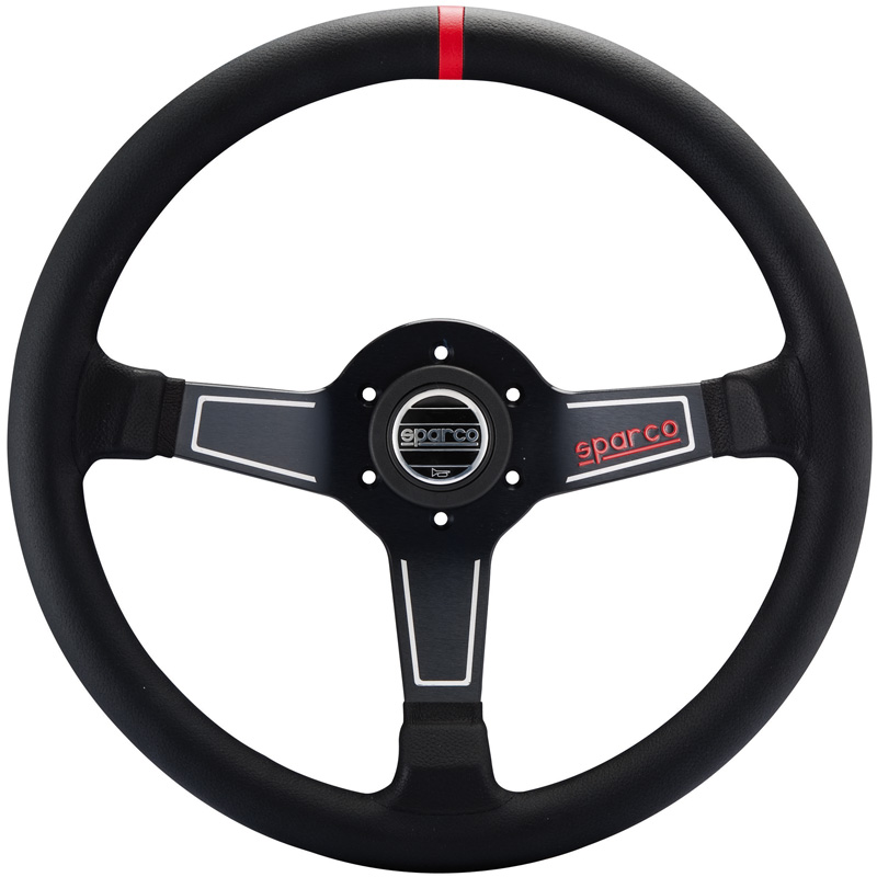 Sparco Universeel Sportstuur L575 - Zwart Leder - Diameter 350mm