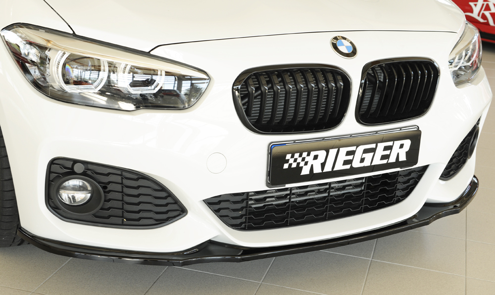 Voorspoiler BMW 1Serie F20/F21 2015-... Zwart Glans Rieger