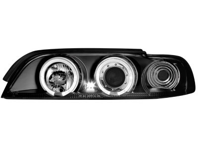 Koplampen BMW E39 Angel Eyes zwart