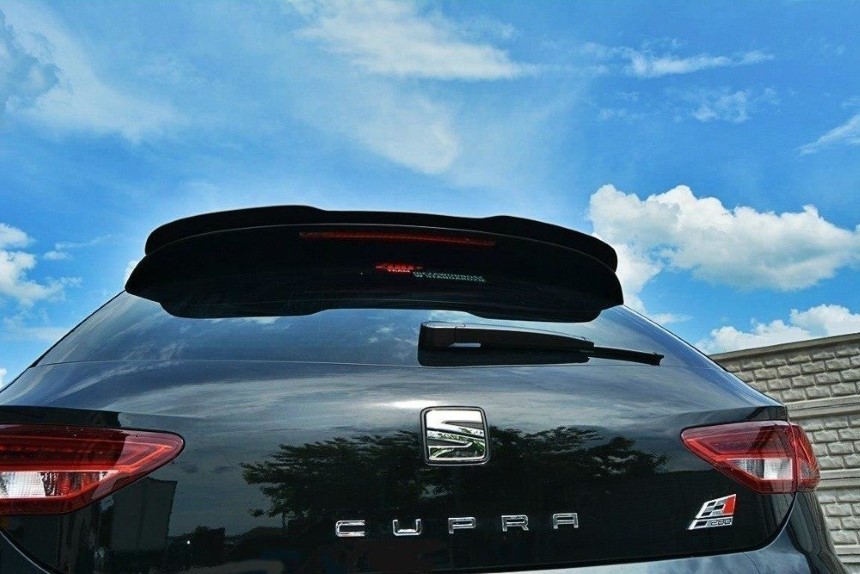 Spoiler cap Seat Leon Cupra 5F Maxton Design glans zwart