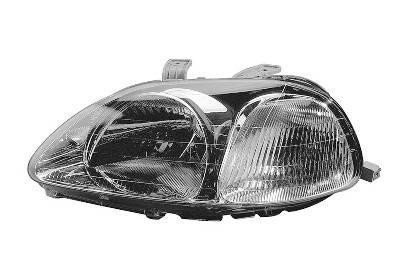 koplamp, H4, links,-12/1998 Honda Civic, 1995-2001, 3 drs Hatchb