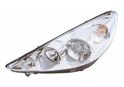 koplamp, H1+H7, elektr verstelb, incl stelmotortje, rechts Peuge