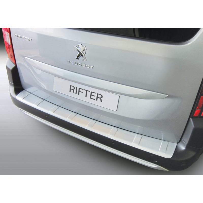 ABS Achterbumper beschermlijst  Citroën Berlingo Multispace / Peugeot Rifter / Opel Combo Tour (MPV) 2018- Zwart 'Ribbed'