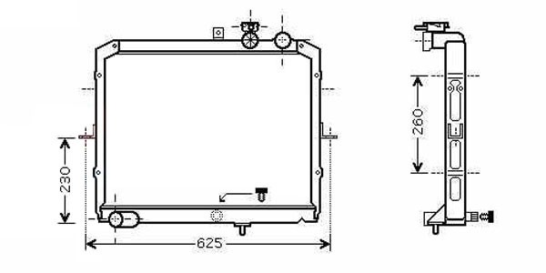 Radiator PREGIO 98->> 376x537x28. +/-AC 69/61 KW