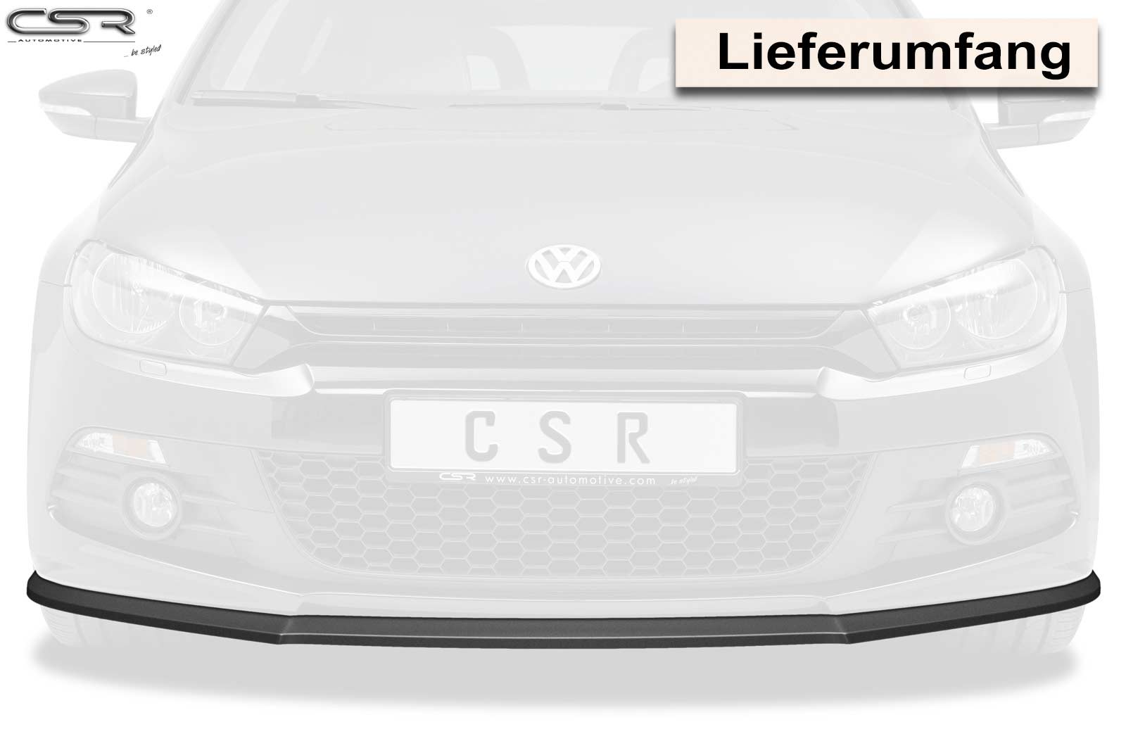 Voorspoiler Volkswagen Scirocco R-Line CSR Glans Zwart
