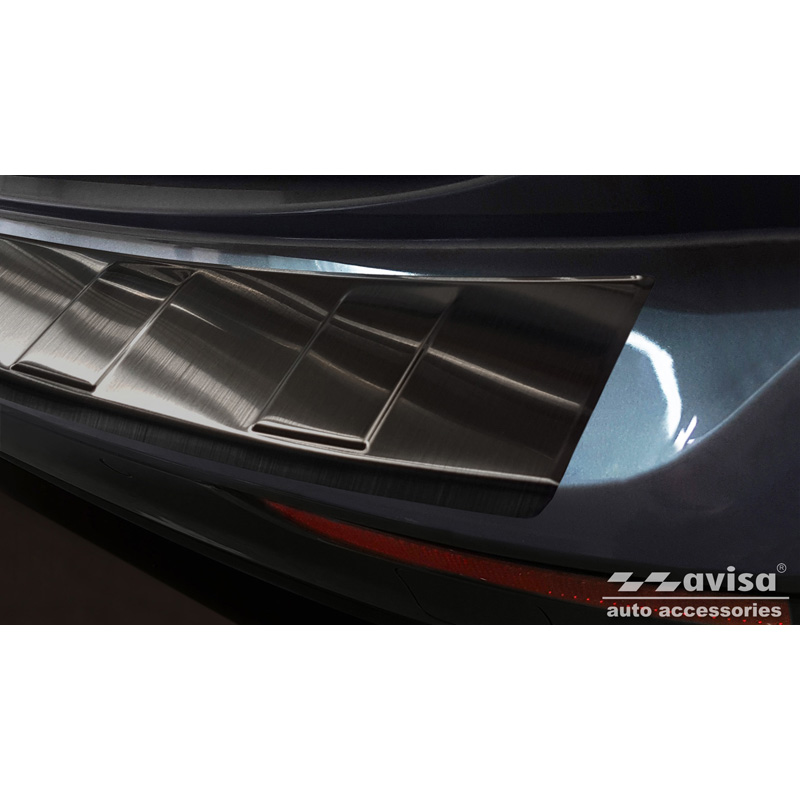 Zwart RVS Achterbumperprotector  Volvo V60 II 2018- incl. Cross Country & R-Design