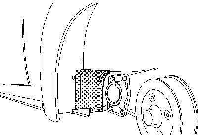 plaat achter achterwiel, links VW Kever