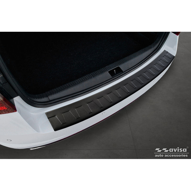 Matzwart RVS Achterbumperprotector  Skoda Octavia Combi RS (5E5) 2013-2017 & FL 2017-2020 'Ribs'