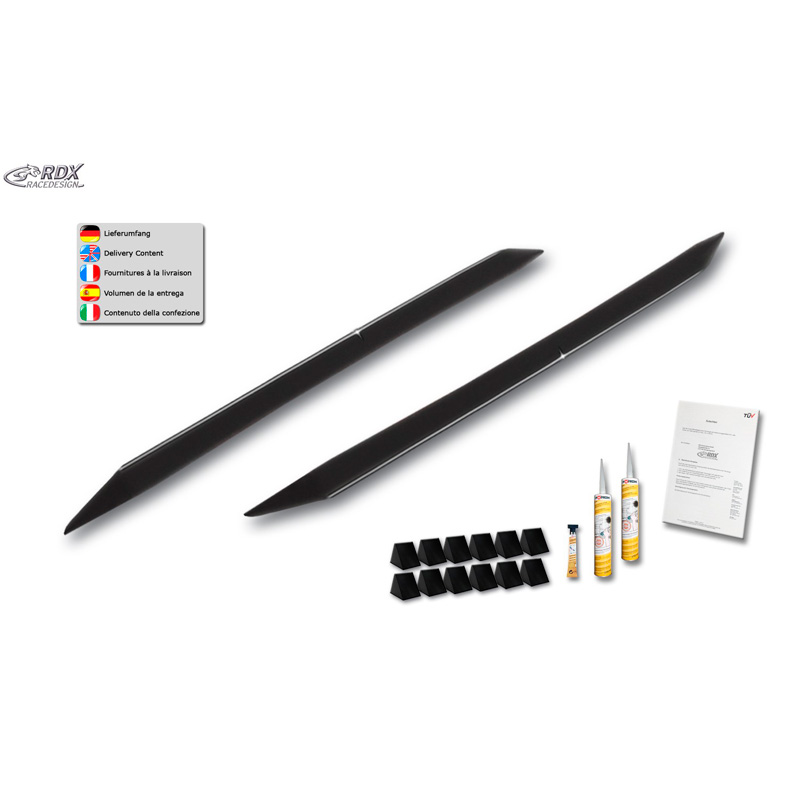 Sideskirts 'Slim'  Citroën C3 2009-2016 (ABS zwart glanzend)