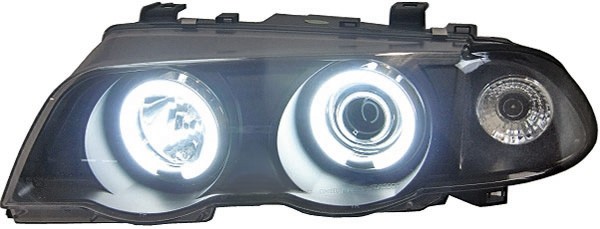 Koplampen passend voor BMW 3-serie E46 4drs Angel Eyes Ice CCFL