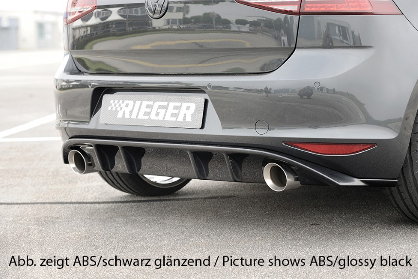Diffuser VW Golf 7 GTI Clubsport Rieger sportuitlaat links + rechts