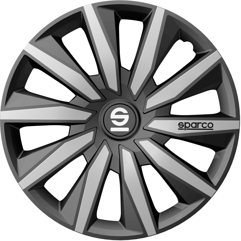 Sparco Wieldoppen Milano - 16-inch - Grijs/Zilver - Set van 4 stuks