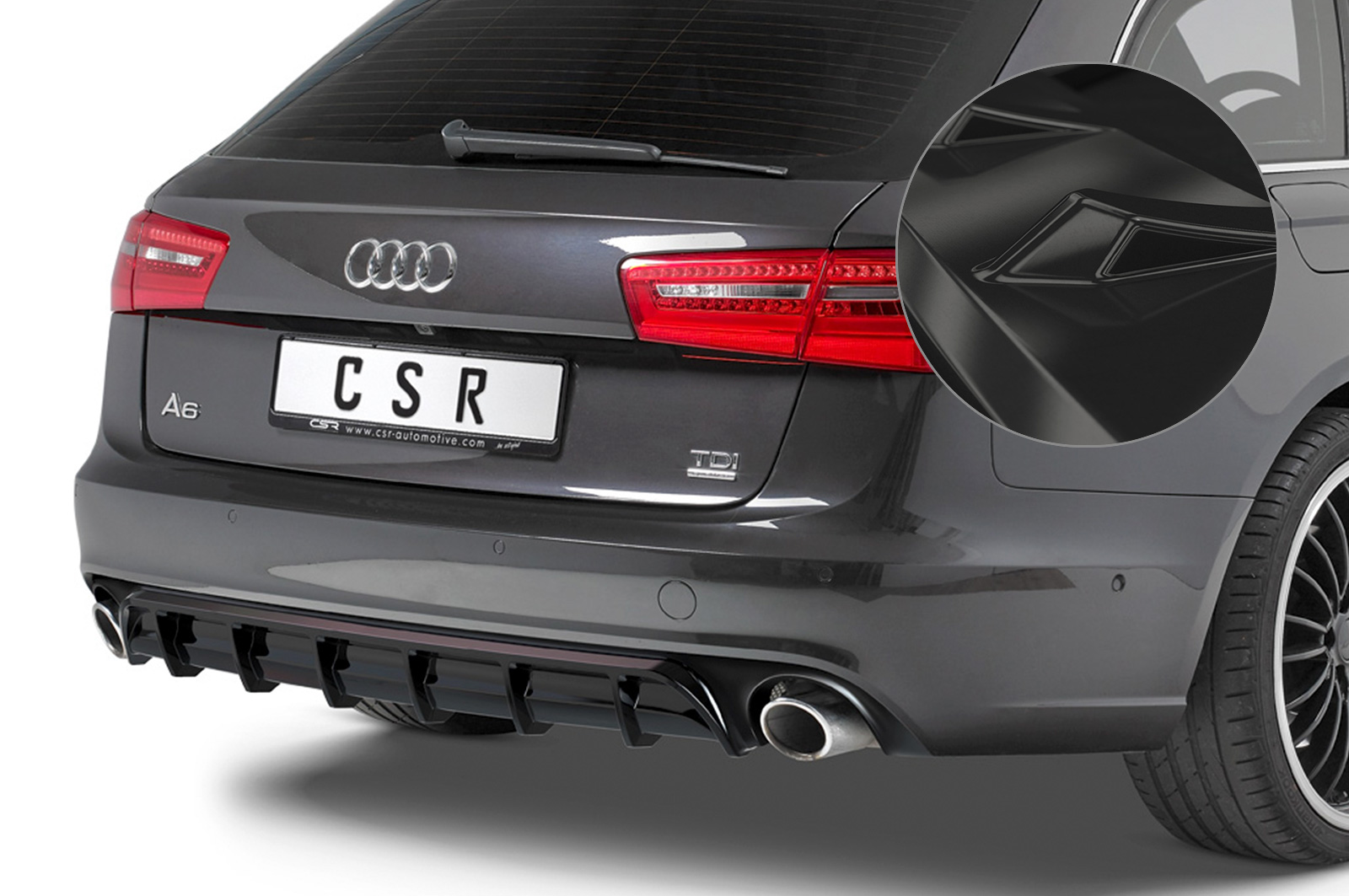 Achter Aanzet Audi A6 C7 CSR glans Zwart