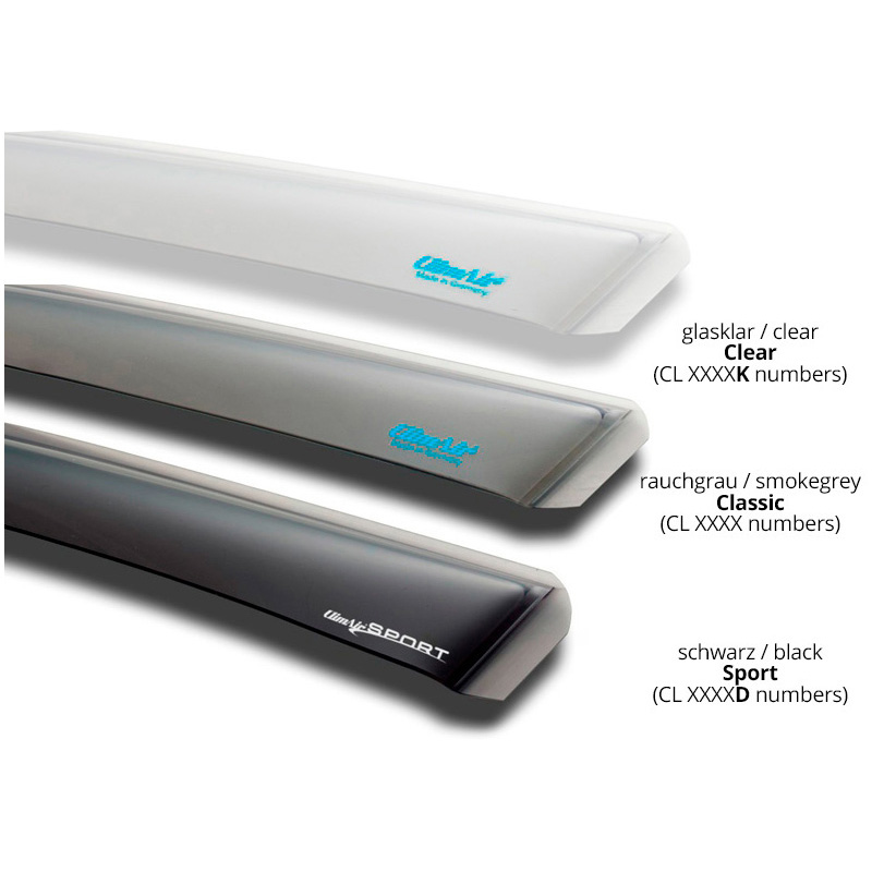 Zijwindschermen Helder  Citroen DS3 3 deurs 2009-