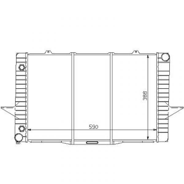 Radiator VOLVO S/V 70/850 96-98 590x388 2.0I/2.3I/2:5I/2.5 TDI