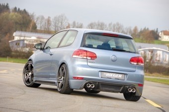 Achterbumper Diffusor VW Golf VI Rieger Enkel Carbon