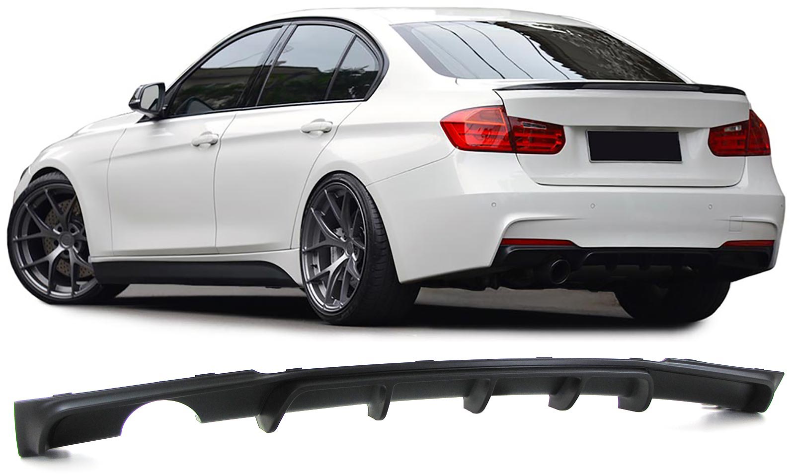 Achter Diffusor BMW F30 11-15 M-Look ABS
