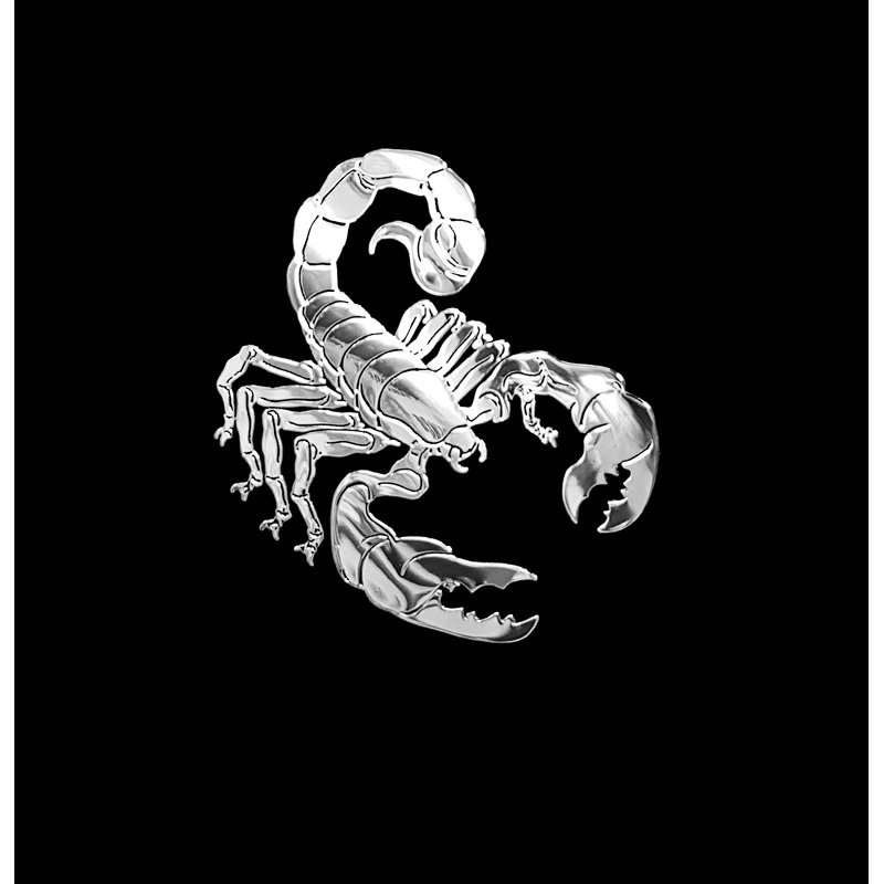 Nikkel Sticker 'Scorpio' - 55x61mm