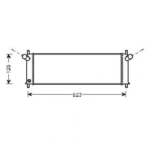 VOORSETRadiator BOXSTER 96->> 570x128x34 2.5 105 KW
