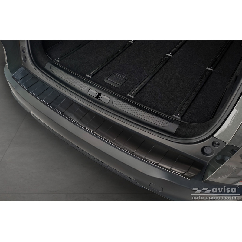 Zwart RVS Achterbumperprotector  Citroën C5 X 2021- 'Ribs'