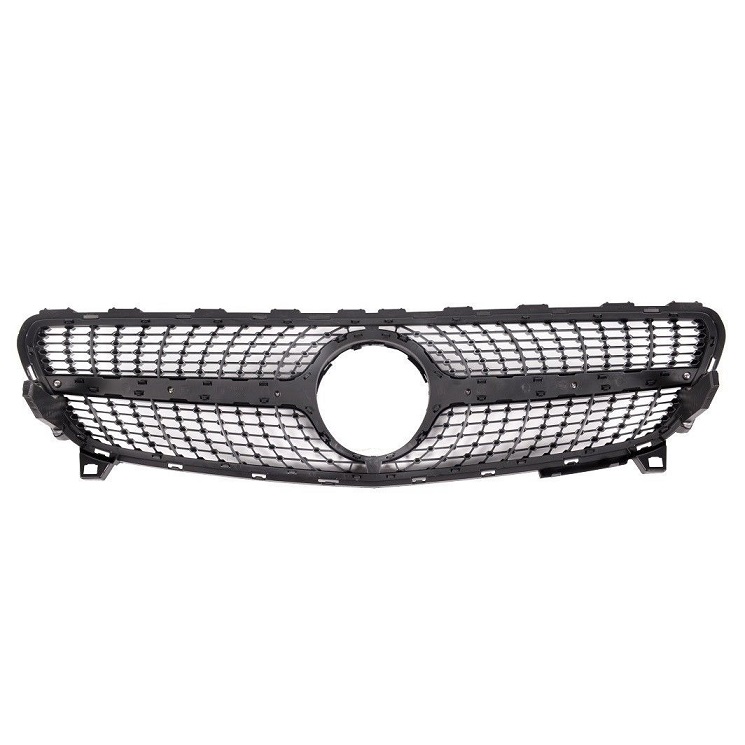 Grill Mercedes A-Klasse W176 16-19 Diamond Glans Zwart-Zilver