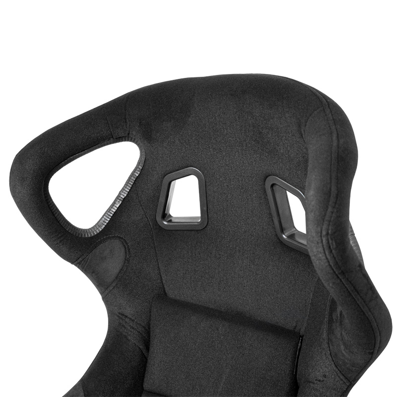 Sportstoel 'BS6' - Zwart - Vaste polyester rugleuning - incl. sledes