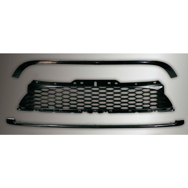 Zwarte SportGrill  BMW New Mini R55/R56/R57/R58/R59 2006-2014 (3-delig)
