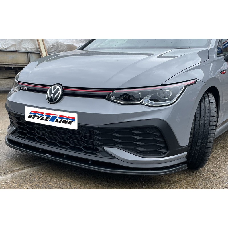 RGM Voorspoiler  Volkswagen Golf VIII Hatchback GTi/R-Line 09/2020- - Zwart (ABS)