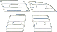 Chromen luchtroosters Peugeot 306, set a 4 stuks