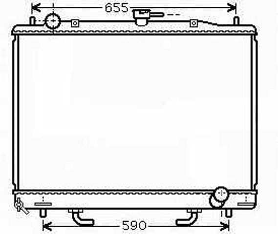 Radiator PAJERO 00->> 525x705 3.2DIDA 125 KW +/-AC