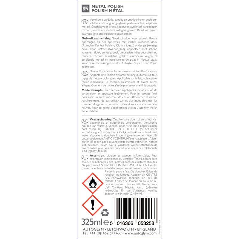 Autoglym Metaal Polish 325ML