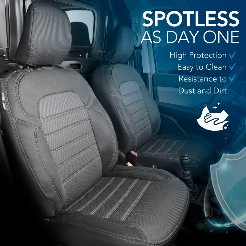 Original Design Stoffen Stoelhoezenset 1+1  Mercedes Sprinter 2018- (Comfortline)