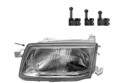 koplamp, H4, elektr verstelb, links, 09/1994-Opel Astra F, 1991