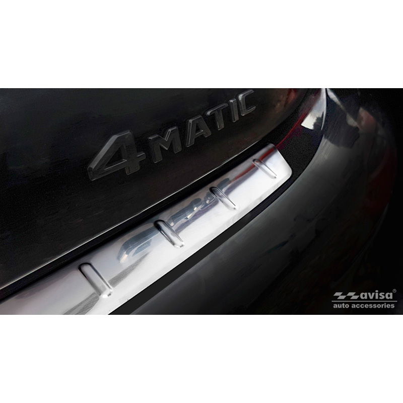 RVS Achterbumperprotector  Mercedes C-Klasse C205 Coupe AMG 2015-2021 'Ribs'