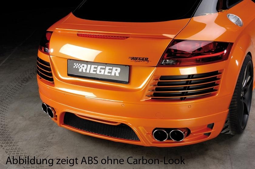 Achterbumper Diffusor Audi TT 09.06- Rieger Carbon-look dubbele uitlaat l