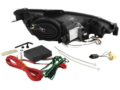 Koplampen Peugeot 206 98-07 Devil Eyes real DRL LED Chroom