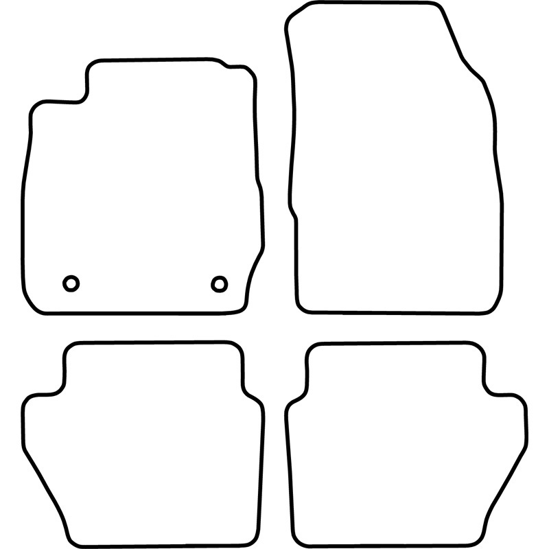 Automatten Velours  Ford Fiësta 2013-2017