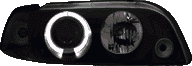 Koplampen Fiat Punto 93-99 Angel eye zwart