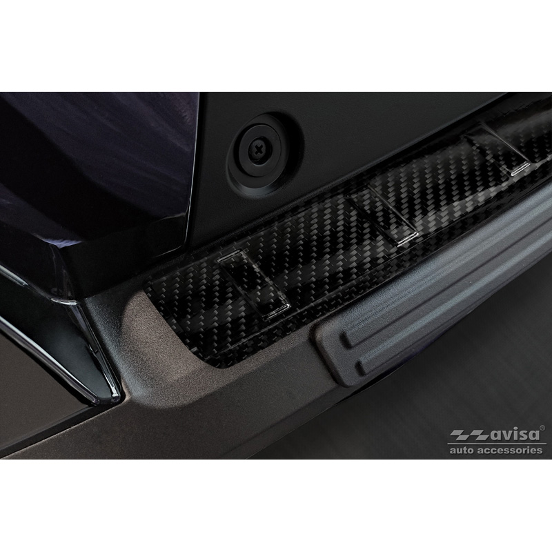 Echt 3D Carbon Achterbumperprotector  Toyota Corolla Cross 2022- 'Ribs'