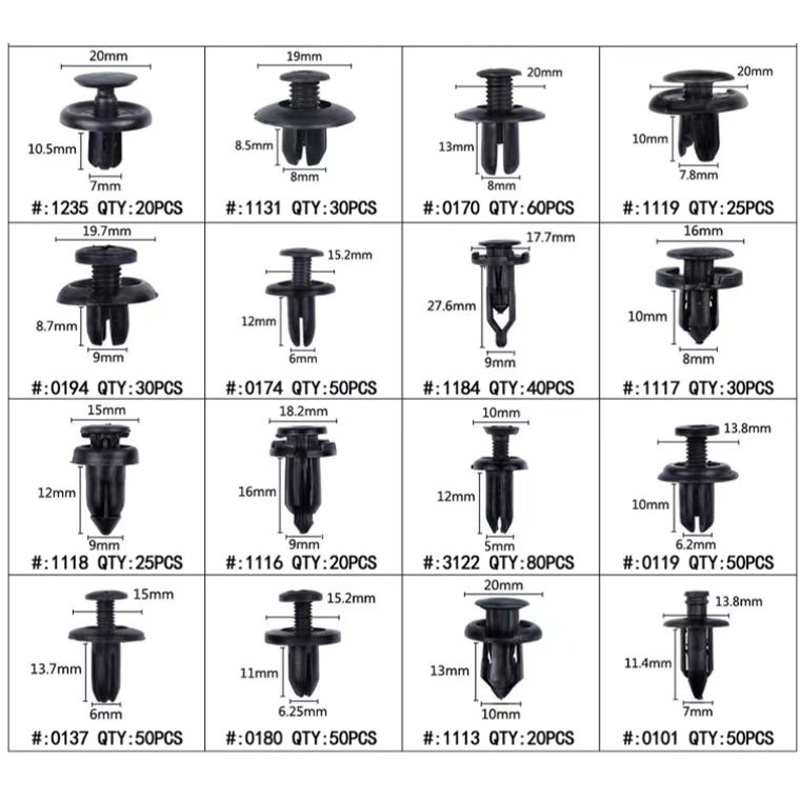 Assortimentsdoos met Automotive Clips - 630 stuks assorti + (De-)Montagetang