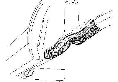 chassisbalk, achter, rechts Ford Escort, 1980-1986